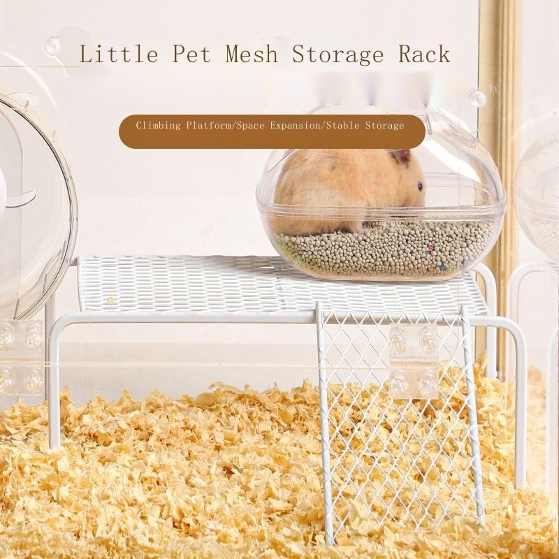 Hamster Cage Two-Tier Platform Climbing Ladder Multifunctional Metal ...