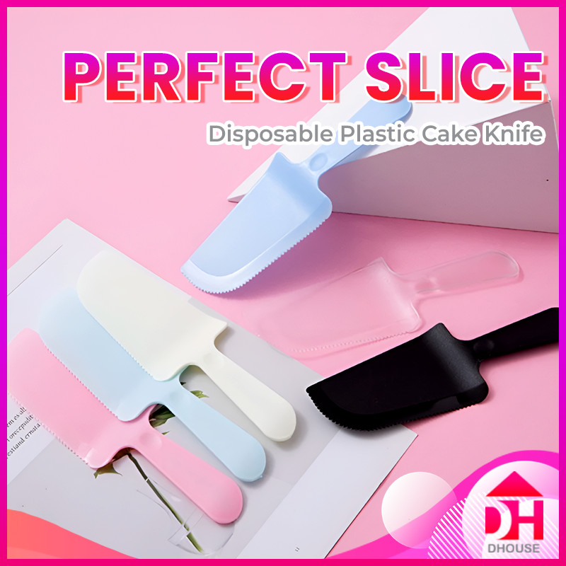 Disposable Plastic Cake Knife Cutter Dessert Pastry Cutting Knives ...