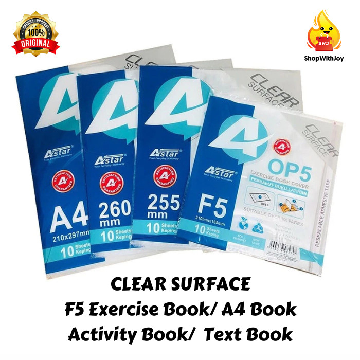 【ShopWithJoy】Astar Self Adhesive Book Cover Clear Wrapping Exercise ...