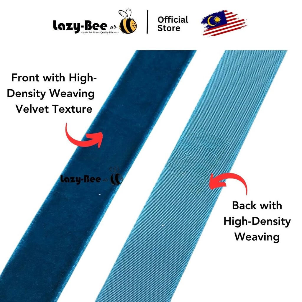 LAZY BEE 1cm Premium Velvet Ribbon Suede Christmas Gift Wrap Party ...