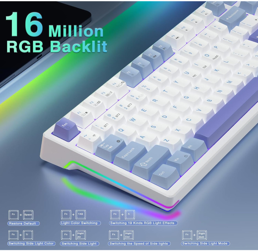 AULA F98X Mechanical Keyboard 99 Keys Tri-Mode MAGNETIC SWITCH Rapid ...