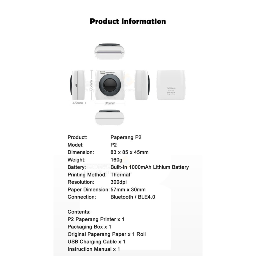 Multi-Function P2 Printer - Wireless Sticker Maker, Photo & Barcode ...