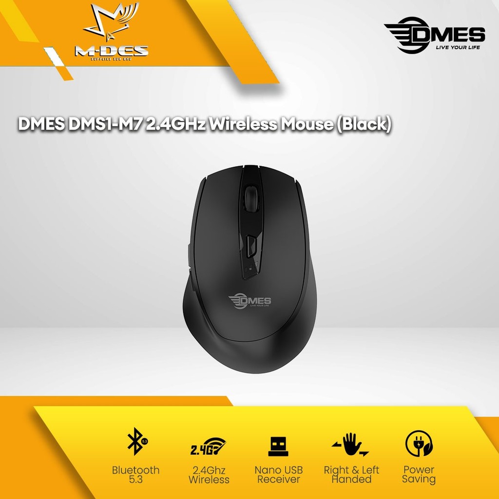 Dmes DMS1-M7 Ergonomic Wireless Mouse Bluetooth Mouse | Rechargeable ...