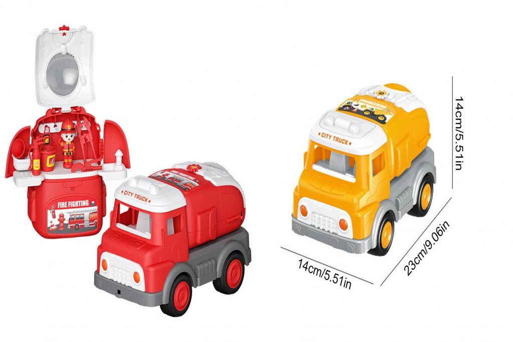RAN Toy Cars for Toddlers Playing House Toys 3-in-1 Emergency Vehicles ...