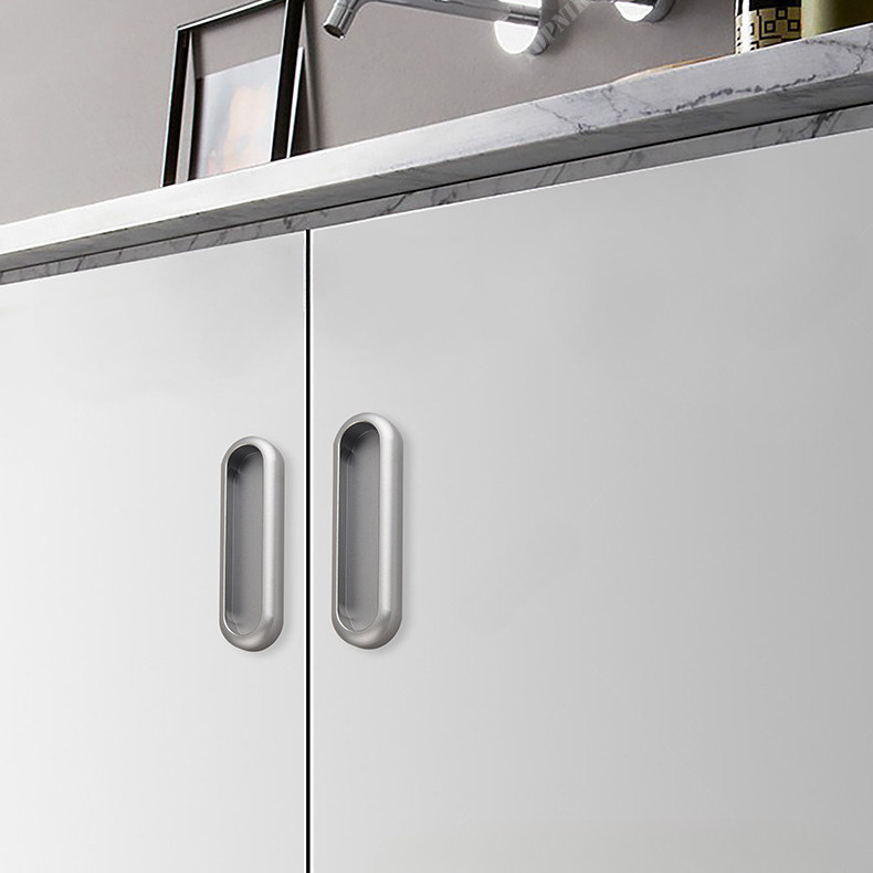 Concealed Handle Nail-free adhesive glass sliding door handle closet ...