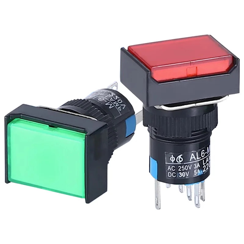 1pc Push Button Switches 5V 12-24V 220V Momentary LED Illuminated ...
