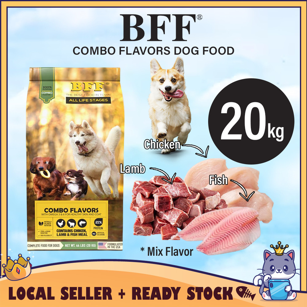 CATQUEEN BFF COMBO 20kg Dog Food All Life Stage Dog Dry Food All Breed ...