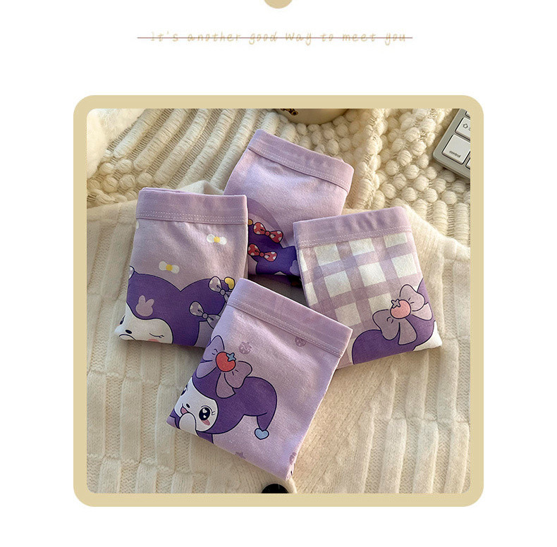 Girls’ Cartoon Printed Boxer Shorts Breathable Underwear Set