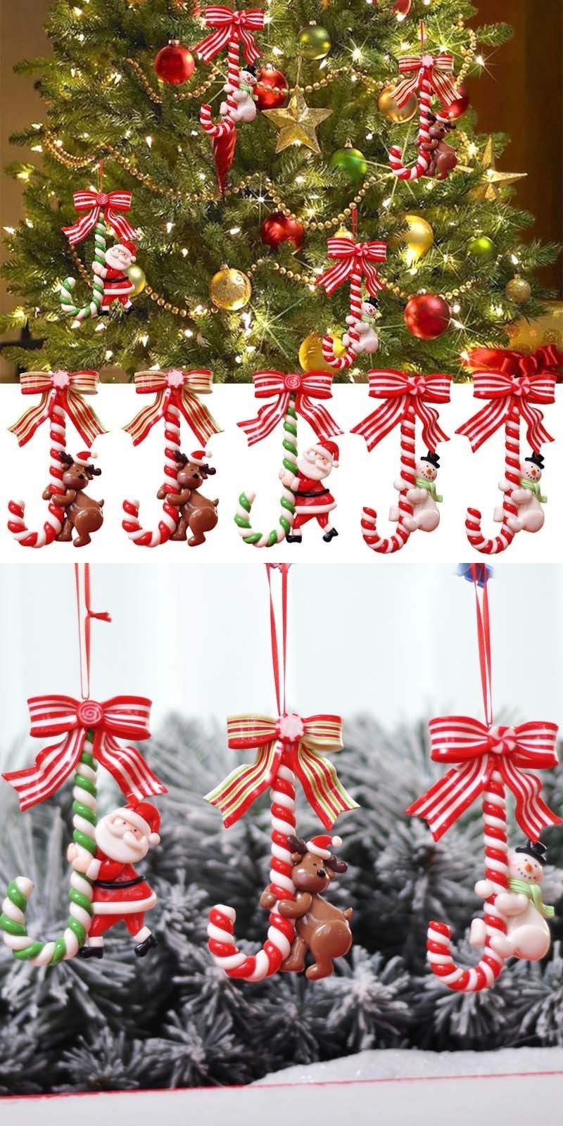 20PCS Mini Size Candy Cane - Red White Candy Ornaments - New Year Party ...