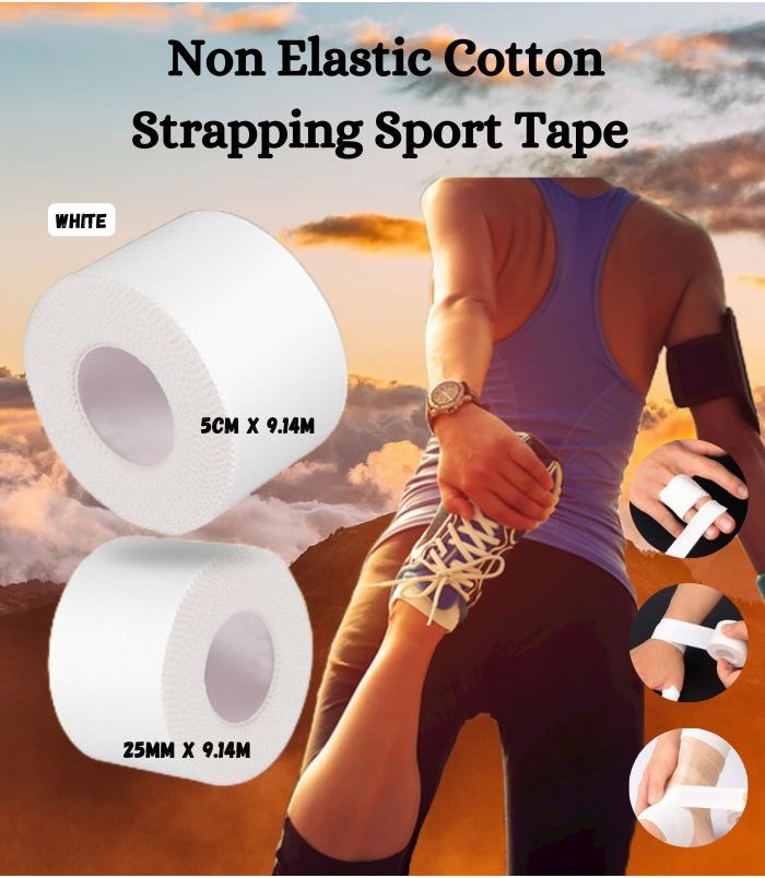 【Joymall】 Strapping Tape Sport Tape Football Athletic Cotton Tape Sukan ...
