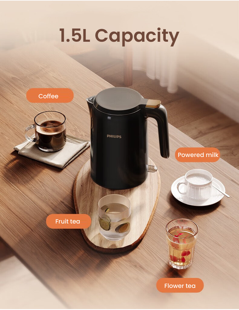 Philips Electric Kettle HD9337 1.5L High Capacity Teapot Stainless ...