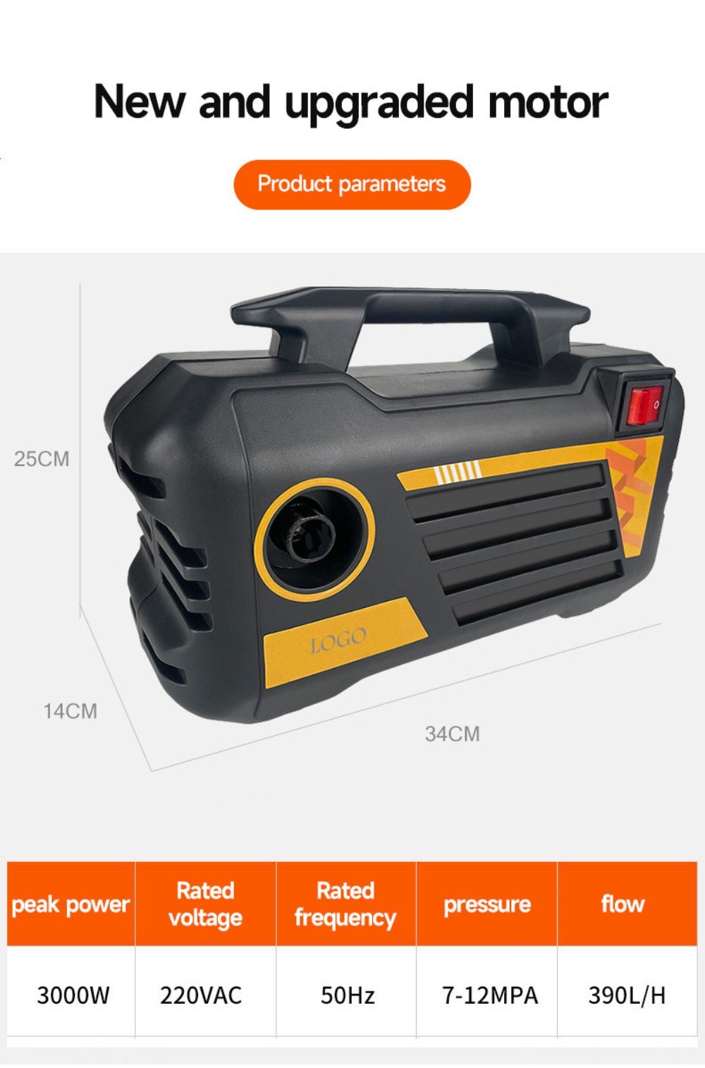 High Pressure Car Cleaning Machine 3000W High Power Electric Car Washer ...