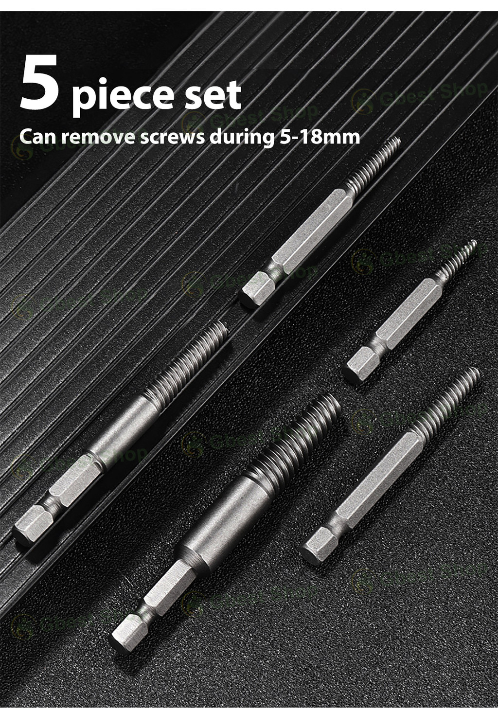 5Pcs stripped Screw Extractor Damaged Screw Removal Tool loose screw ...