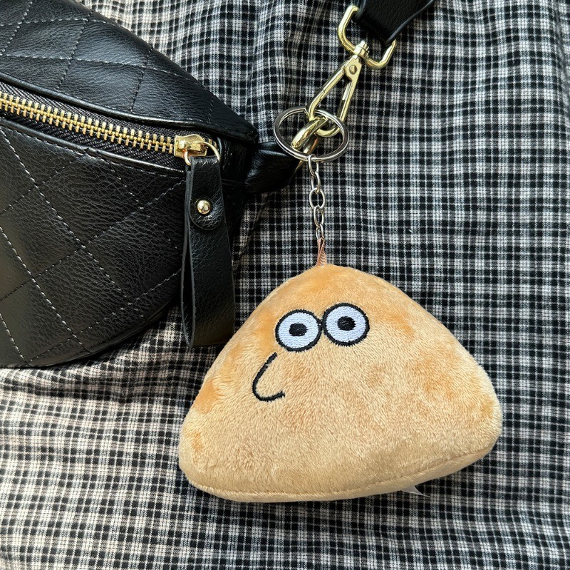 Game My Pet Alien Pou Plush Keychain Furdiburb Big Eyes Pendant ...