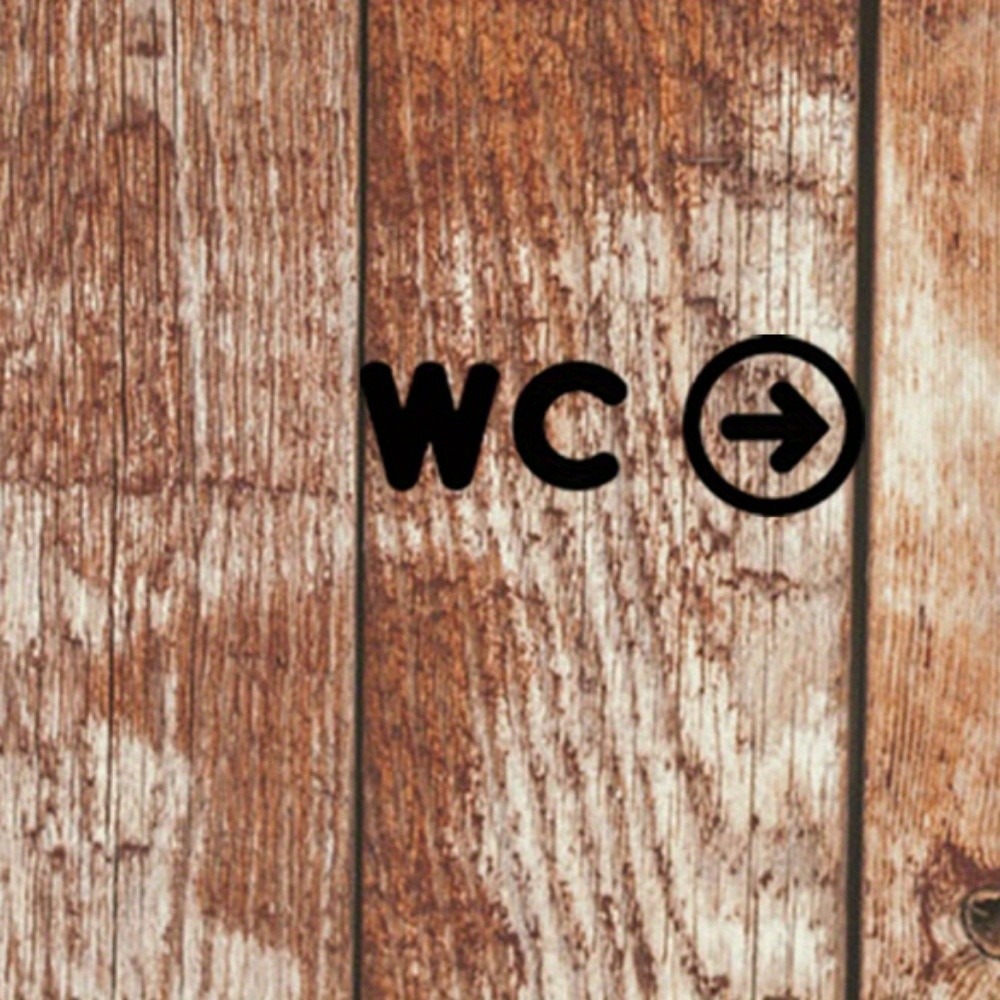 Luxury Acrylic WC Directional Sign - Right-Hand Arrow Toilet Signage ...