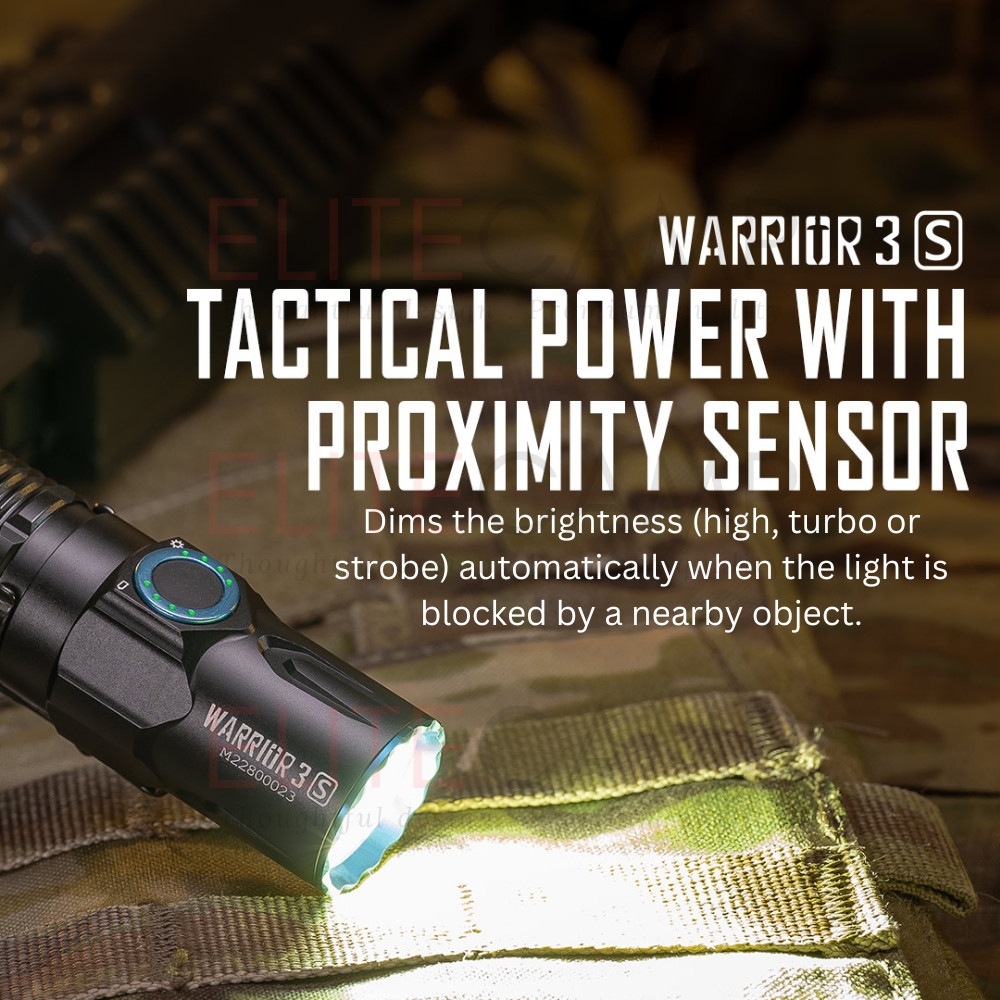 Olight Warrior 3S Tactical Flashlight with Proximity Sensor ...