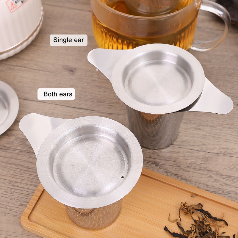 Kitchen 304 Stainless Steel Fine Mesh Tea Strainer Binaural Loose Leaf ...