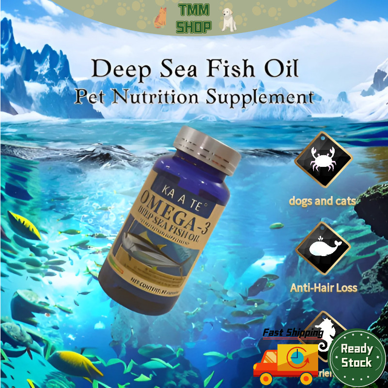 Pet Fish Oil Omega-3 Capsule Premium Fish Oil for Dogs and Cats (60 ...
