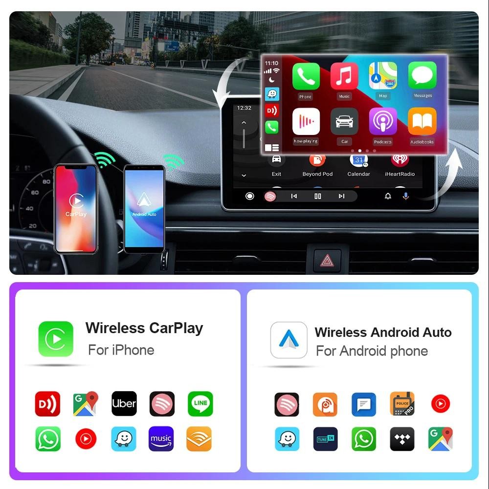 AI Box Android 10 Per CarPlay/Android Auto - Wireless, 4GB RAM, 64GB ROM, Octa Core, Plug & Play - Foto 6