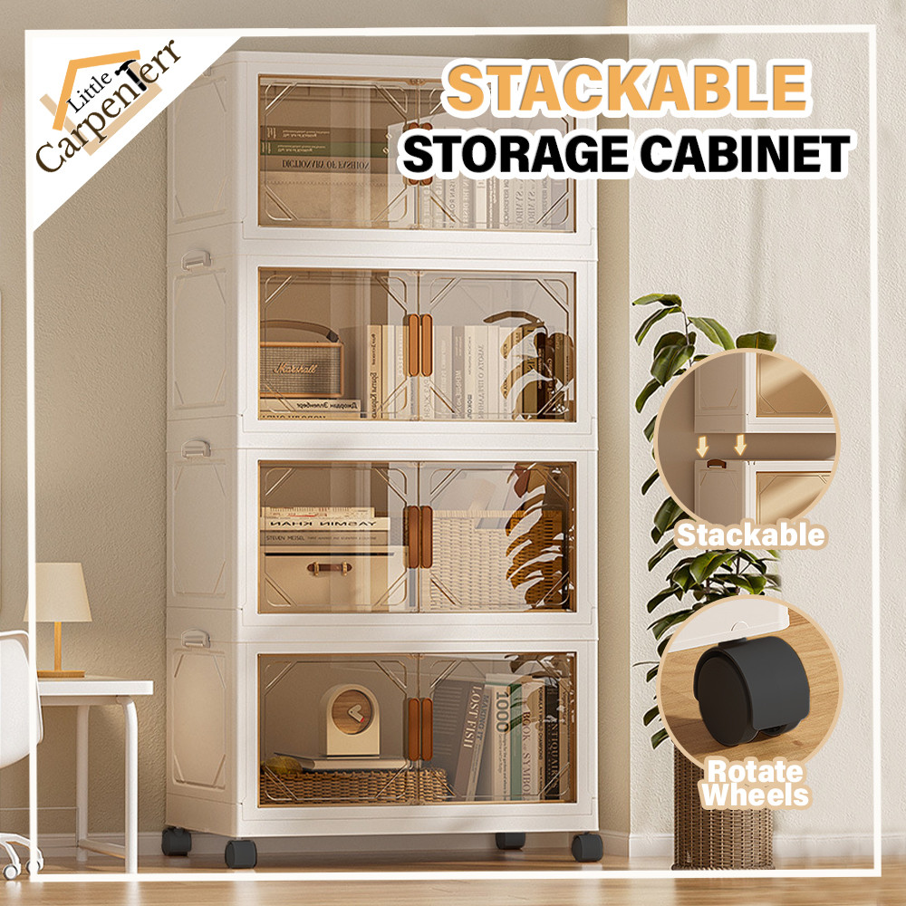 Little Carpenterr Multifunction Stackable Storage Cabinet Storage Box ...