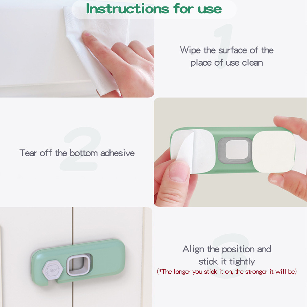 lakoe Child Baby Safety Lock 360° Rotating Cabinet Door Drawer Security ...
