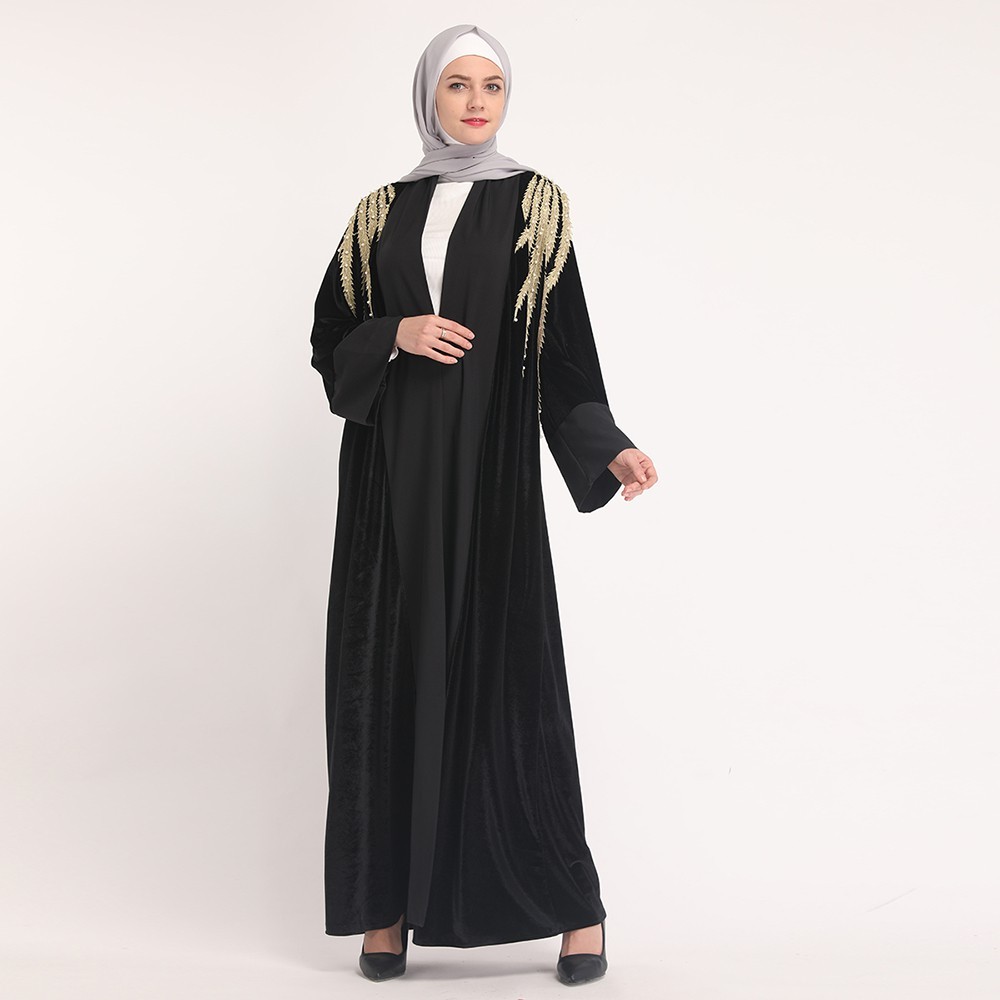 in stock Muslim Abaya Kaftan velvet Islamic Maxi Women Caftan Jilbab ...