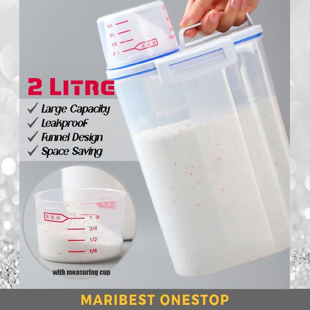 in stock 2L Food Container Dispenser Washing Plastic Storage Box Cereal ...