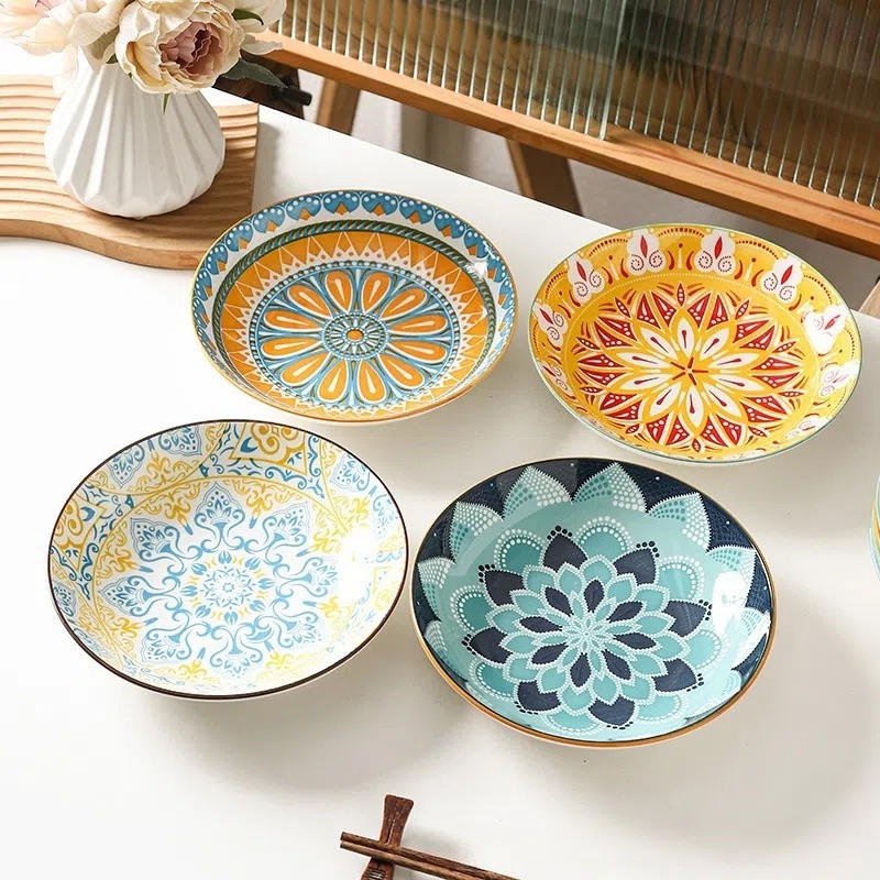 Ceramic Dish Ceramic plate Pinggan ceramic Plates Bohemian plate Small ...
