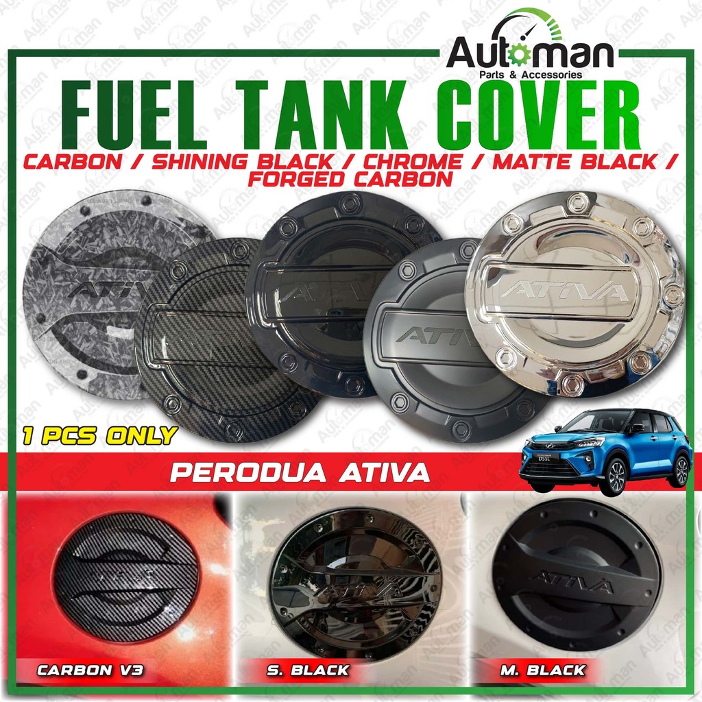 Perodua Ativa Fuel Tank Cover Fuel Cap Trim Shining Carbon Chrome ...