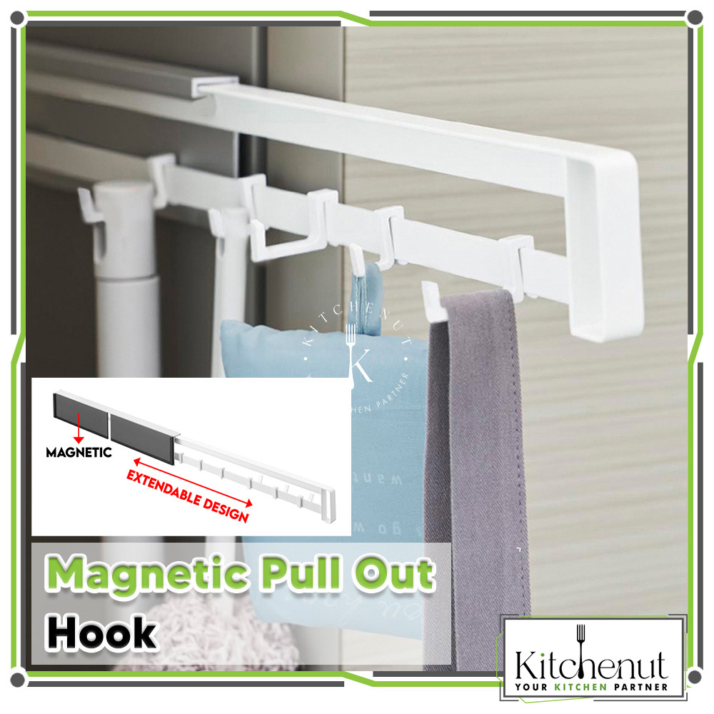 Kitchenut Magnetic Pull Out Hook Magnetic Fridge Organizer Magnetik ...