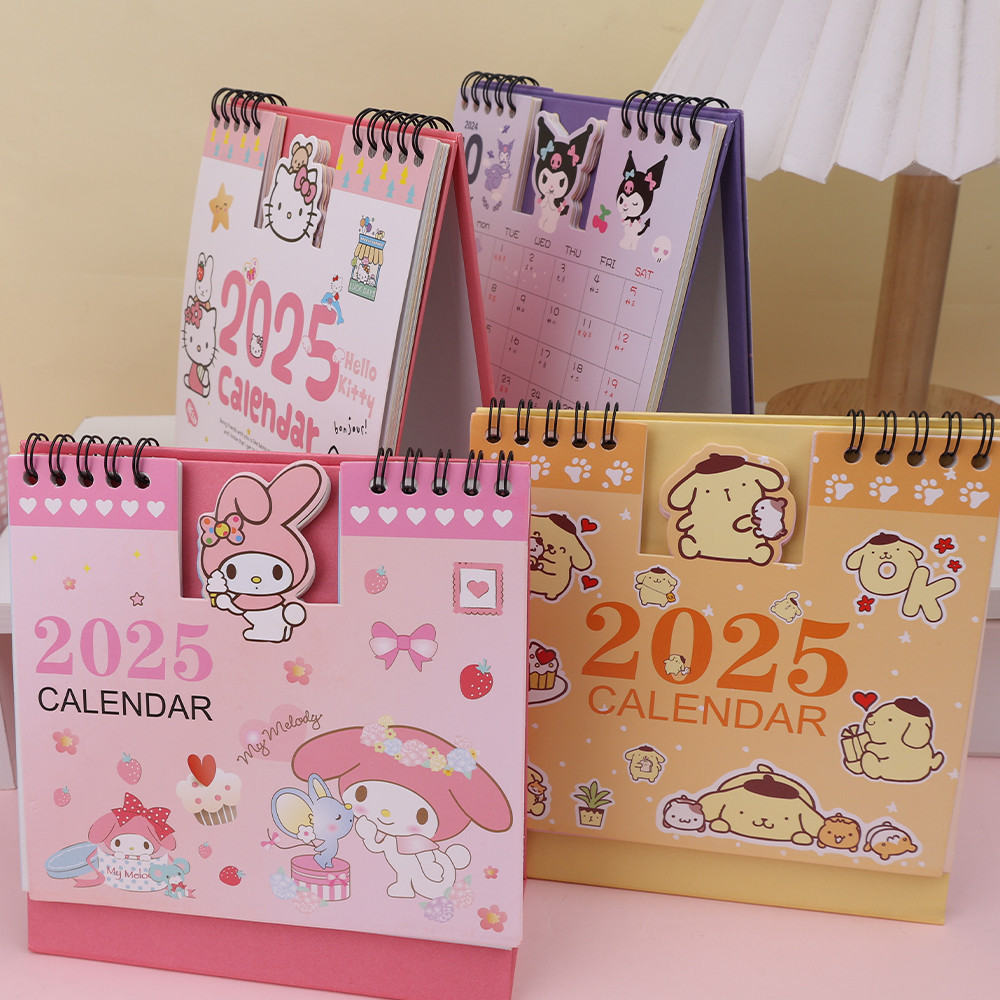 Cartoon Sanrio Hello Kitty Mini Calendar 2025 Small Desktop Calendar