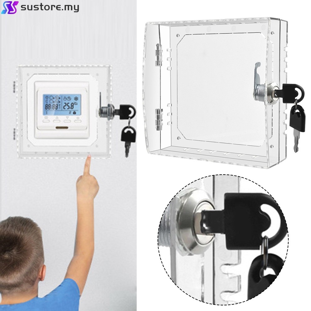 [Super] Acrylic Thermostat Guard Lockable Ac Lock Box Cover Thermostat ...