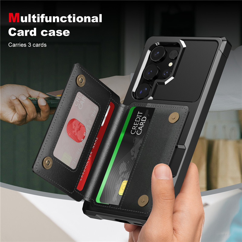 Flip Cards Slot Holder Wallet Magnetic Pu Leather Phone Case For 