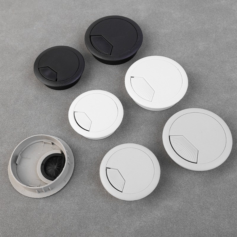 60mm Multicolor Table Cord Passing Plastic Box / Cable Wire Hole Caps ...
