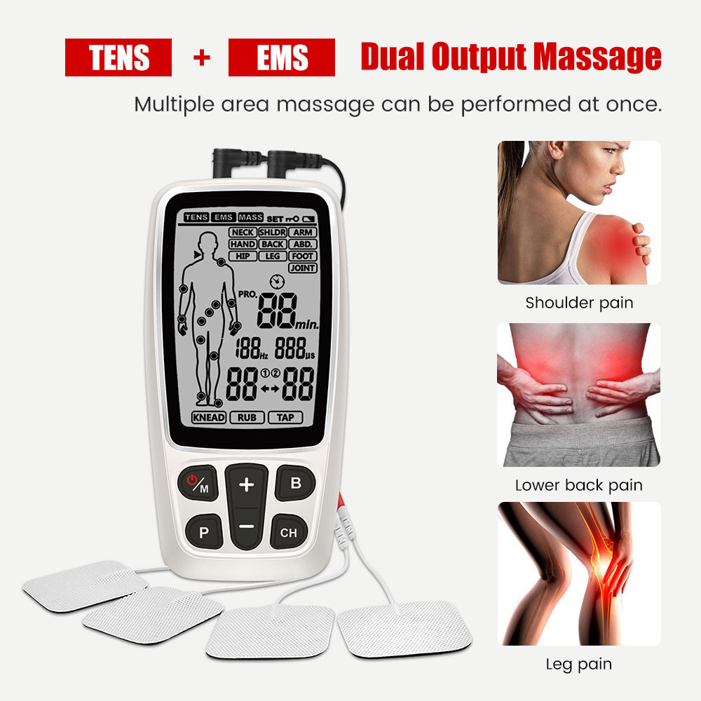 EMS TENS Unit Professional Muscle Electrostimulator Neck Back Foot Hand ...
