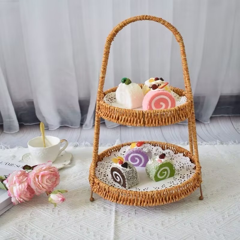 3/2/1 Layers Bamboo Tray Bakul Rotan Bertingkat Layer Fruit Basket ...