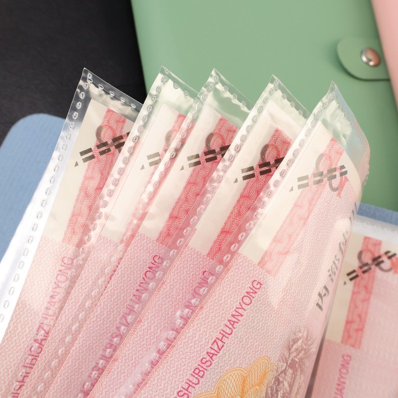 50Pages Commemorative Banknote Storage Book - PU Reusable Banknote ...