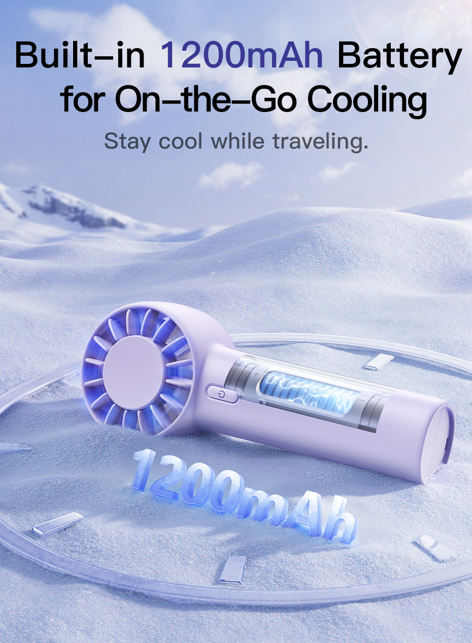 Baseus DT1 Mini Turbine Handheld Fan 3 Speed Adjustable Portable Fan ...
