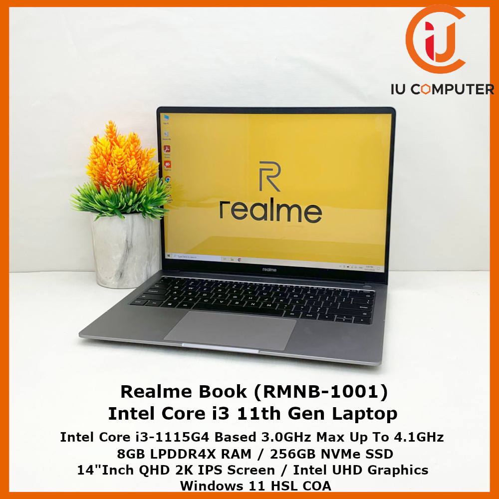 REALME BOOK (RMNB-1001) INTEL CORE I3-1115G4 8GB RAM 256GB NVME SSD ...