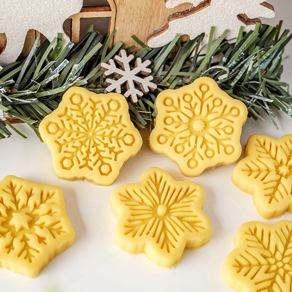 Snowflake Cookie Mold Christmas Cookie Flip Candy Cutting Mold DIY ...