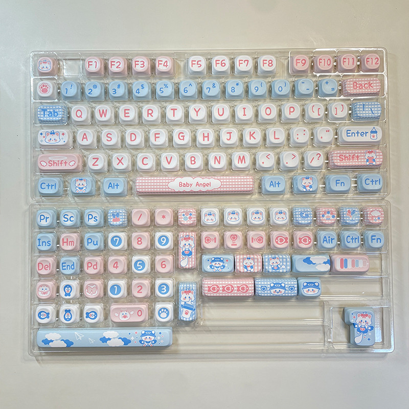 Baby Angel Keycaps Thai Cute Cats MOA Profile PBT Material DYE ...