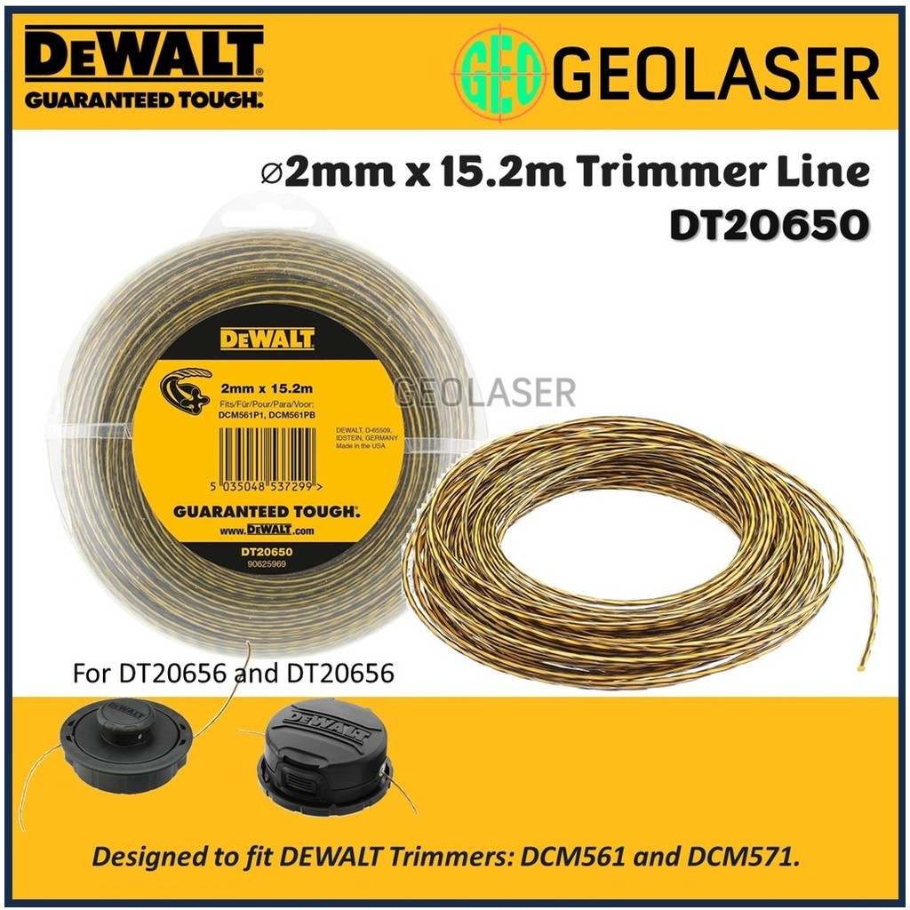 DeWALT DT20650QZ Replacement String Trimmer Line 2mm x 15.2m For