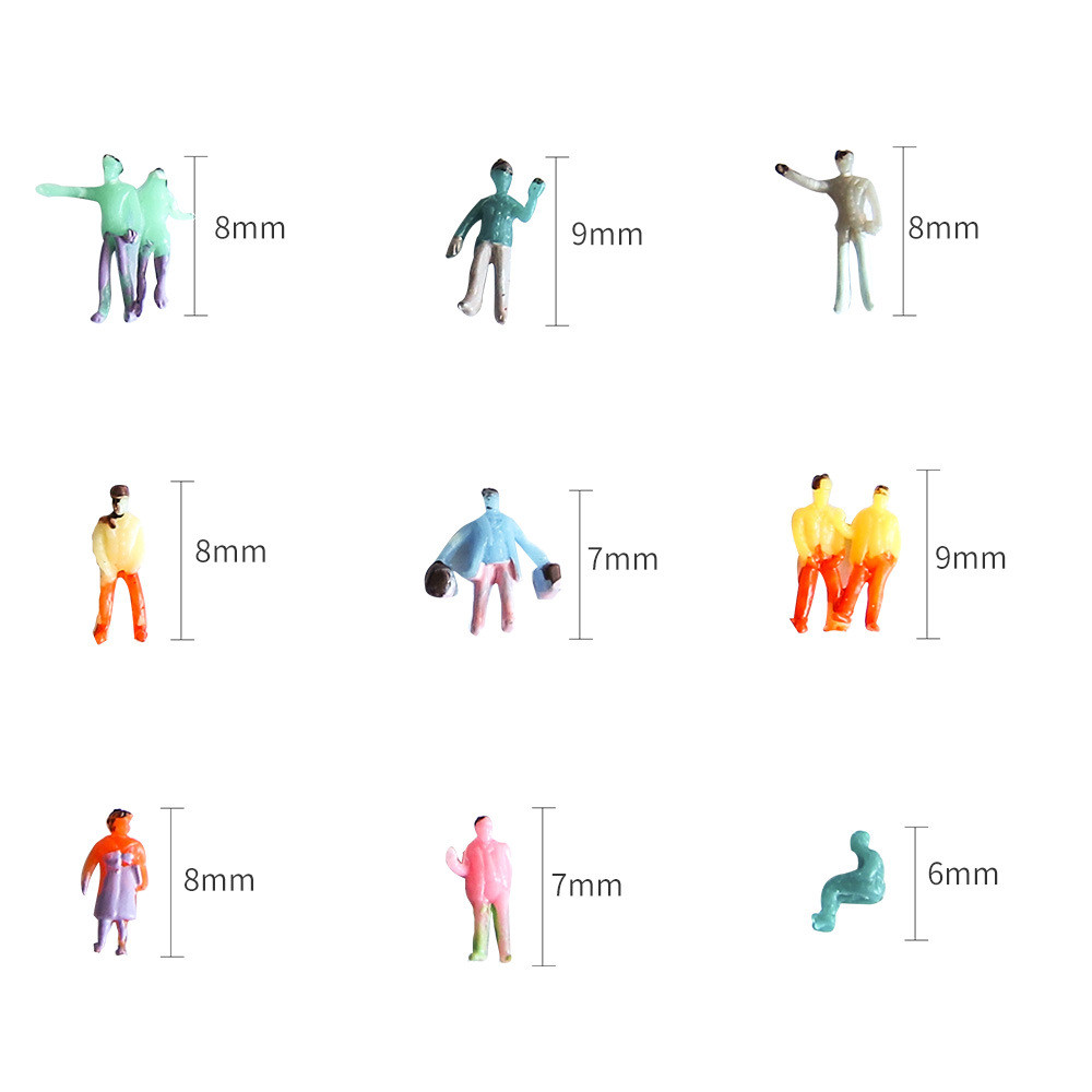 100 Count Vibrant Plastic Miniature Character Models In 1 To 200 Scale ...