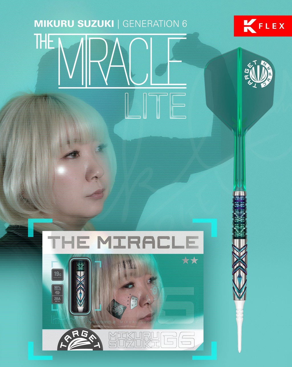 TARGET THE MIRACLE Gen 6 Lite (Mikuru Suzuki Model) - TARGET Soft Darts ...