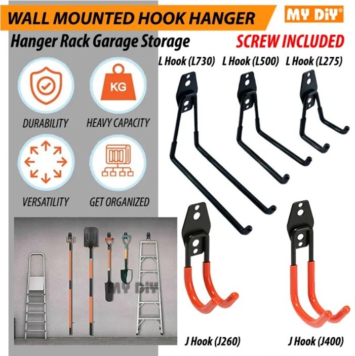 MYDIYHOMEDEPOT - Multipurpose Hook Hanger Rack Garage Storage Hook Wall ...