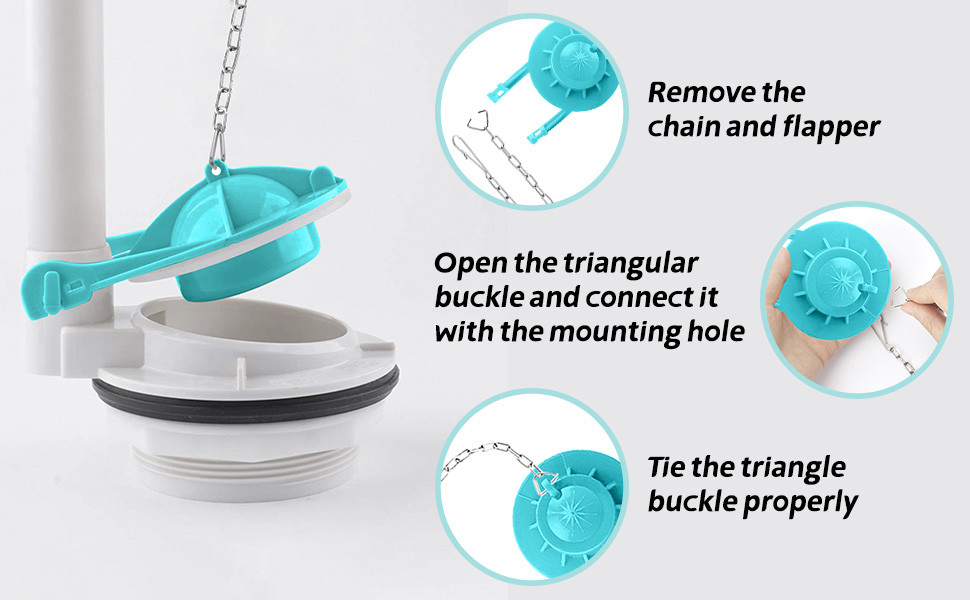 3 Pack Toilet Flapper Chain, Universal Flapper Replaceent Kit