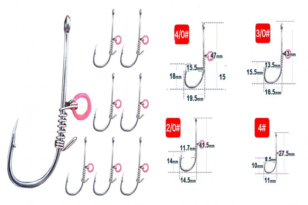 Barbed Fish Hook `live Shrimp Fixing Hook 8pcs Live Shrimp Fixing Hook ...