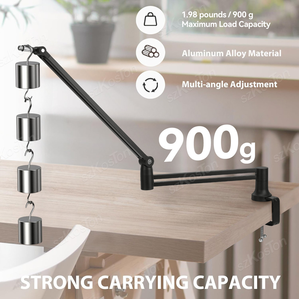 Adjustable Microphone Boom Arm Extended Riser with Cable Management Low ...