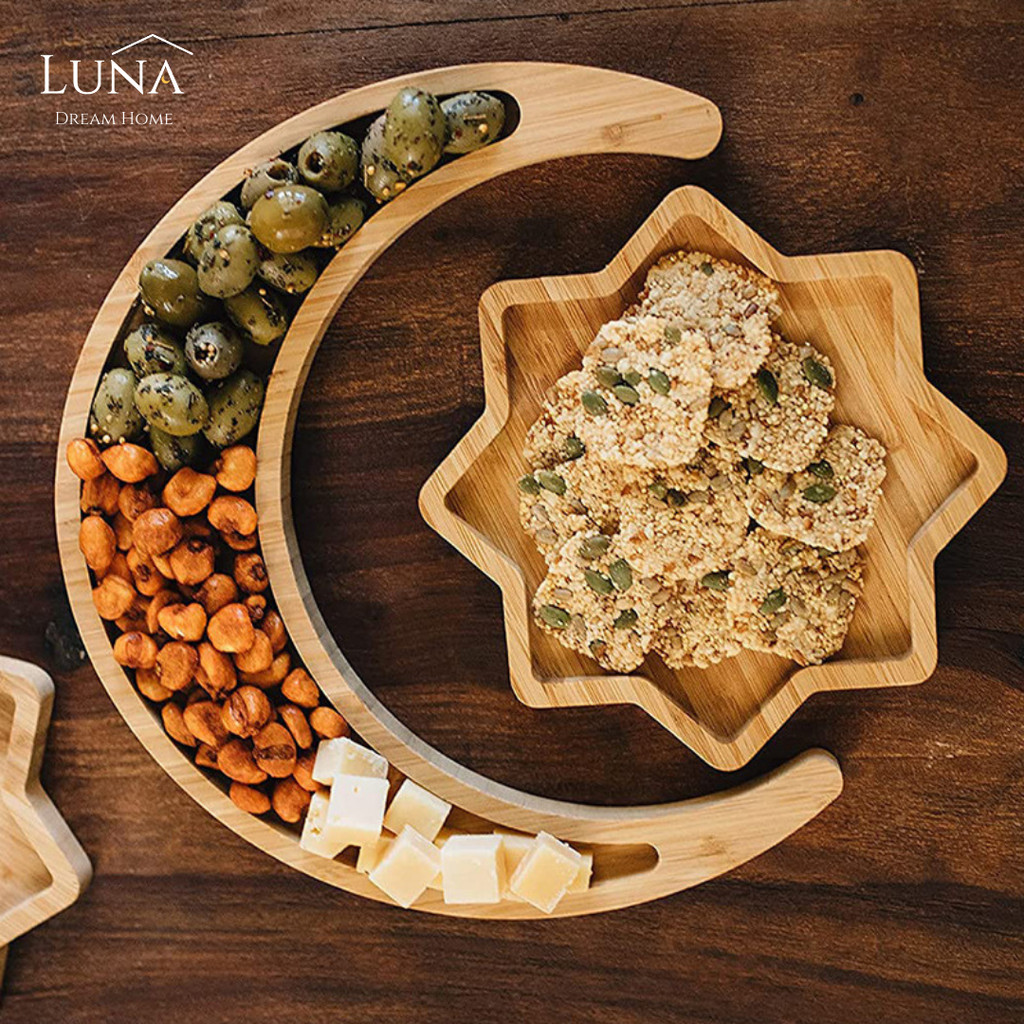 LUNA [Ezraya Serveware] 2in1 Bekas Hari Raya Moon Star Festive Platter ...