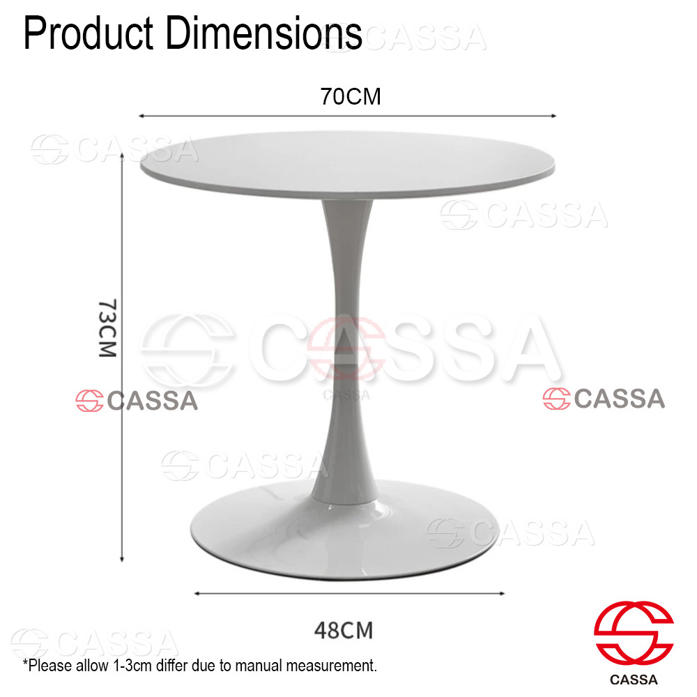 Cassa Jet Melamine Top Round Table / Square Table 70cm Dining Cafe ...